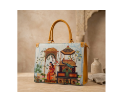 Heritage Tote Bag Anarkali | Mughal Art Inspired Luxury Tote