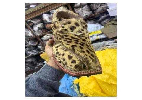 Art #FNF 685 | Leopard Pure Leather Handmade Peshawari