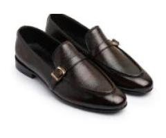 Premium Side Buckle Mild Brown Shoes