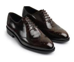 Premium Whole Cut Punch Patina Shoes