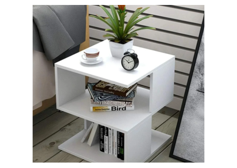 Rectangle Hollow Design Night Stand | Modern Storage Table - 2/5