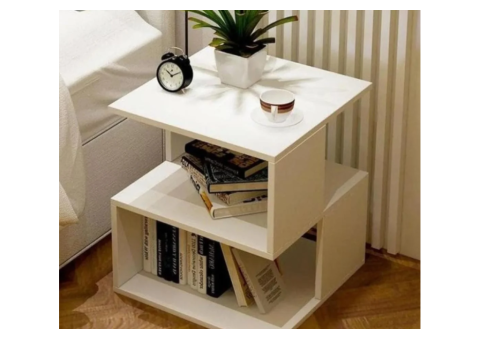 Rectangle Hollow Design Night Stand | Modern Storage Table - 3/5