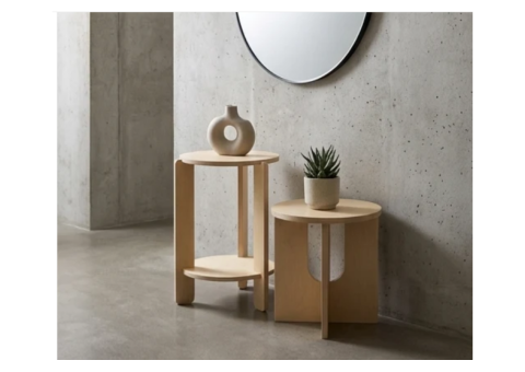 7 Elegant Luna Side Table & Stools for Modern Homes - 2/3