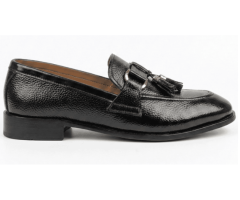 7 Premium Classic Leather Sole Loafers – Black