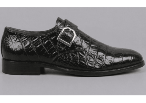 7 Elegant Leather Sole Slip-Ons – Black for Men