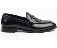 7 Executive Leather Sole Loafers – Black for Premium Style