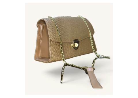 AMORAA Gold Tweed Chain Bag: 7 Glamorous Style Features - 1/3
