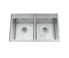 Top Mount Double Bowl Sink 26HM (17.5" × 29.5")