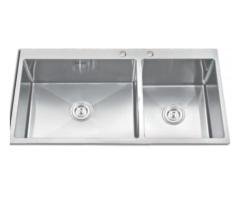Top Mount Double Bowl Sink 30HM (20" × 33")