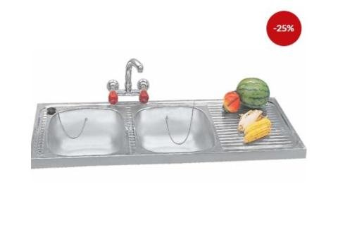 Double Bowl Single Tray Sink