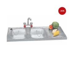 Double Bowl Single Tray Sink