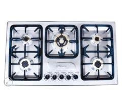 GT-534 Brass 5 Burner Glass Hob