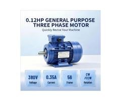 MS Series 0.12HP 4P electric asynchronous three phase motor