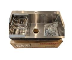 75×45 Matte Chrome Single Bowl Kitchen Sink