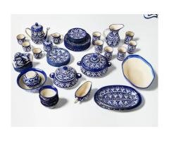 Ceramic Blue Pottery Dinner Set - IV