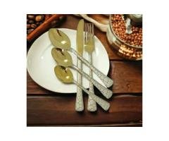 Silky Full Gold + White Laser Cutlery
