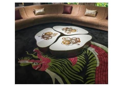 Luxury Python-Patterned Nesting Coffee Table