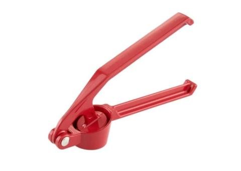 Red Coated Aluminum Garlic Press - 2/2