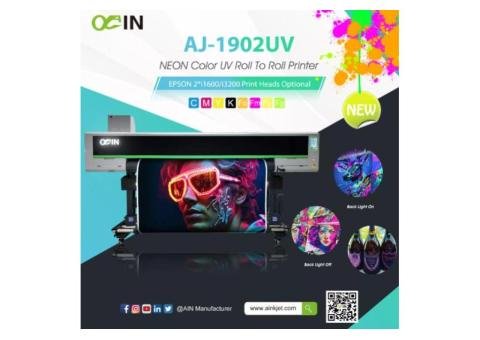 AINKJET AJ-1902 UV Neon Color Roll-to-Roll Printer - 1/3