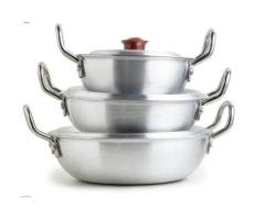 Baby Wok Set with Lids – 6-Piece Metal Finish