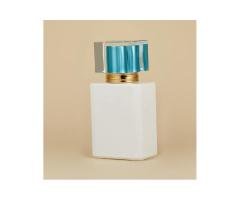 MUB 50ml Flat Square Glass Perfume Bottle with Square Lid