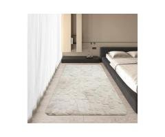 Cozy Plush Polyester Rug with Textured Jacquard Design