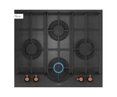 60 cm Black Tempered Glass Built-in Gas Hob – 4 Burners