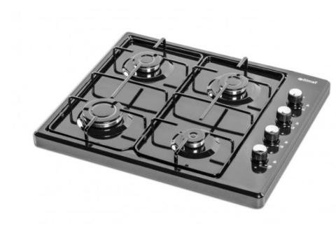 I-15A Countertop Black Gas Hob 4 Burners - 2/2