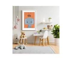 Be Happy Elephant Kids Wall Art – 1 Panel