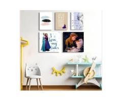 Frozen Theme Kids Wall Art – 5 Panel