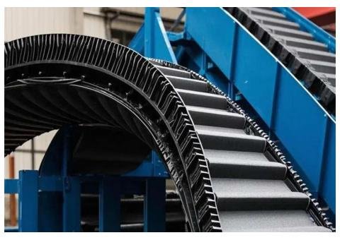 Corrugated Sidewall Conveyor Belt System with Cleats