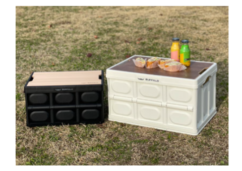 Multi Folding Box + Wood Top for Outdoor Convenience