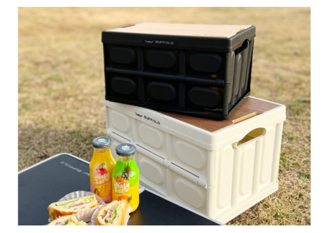 Multi Folding Box + Wood Top for Outdoor Convenience - 2/2