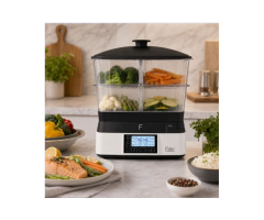 Premium Steam Cooker with LCD Display for Easy Cooking