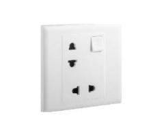 2 PIN SOCKET DOUBLE SWITCHED 10A EURO US