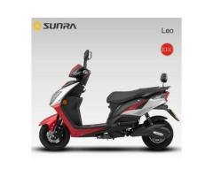 LEO Red Electric Battery Two-Seater Scooter for Adults