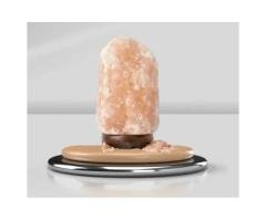 Pink Himalayan Salt Lamp — Natural Raw Cut with Wooden Base