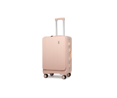 1369 Front-Opening PC Aluminum Frame Trolley Case