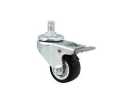 Anti-Static 1.5-Inch Threaded TPU Caster with Brake