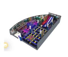 Amusement Trampoline Park with Slide