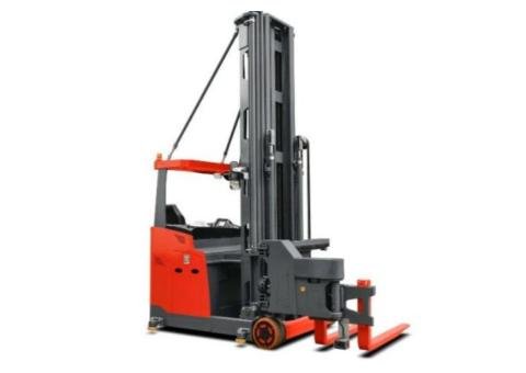 Seated 3-Way Pallet Stacker MCA Series 1.6 Ton Narrow Aisle Forklift - 3/4