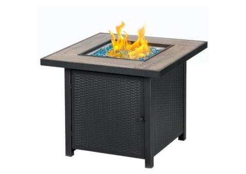 Gas Fire Pit with Fire Glass
