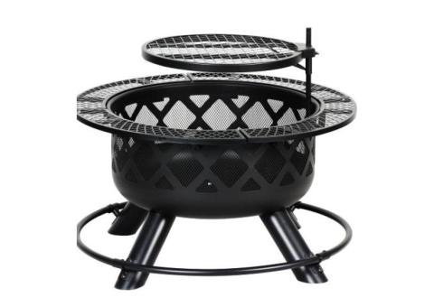 24-Inch Wood-Burning Fire Pit & BBQ Grill