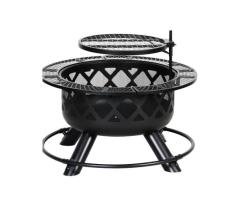 24-Inch Wood-Burning Fire Pit & BBQ Grill