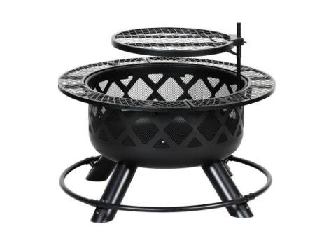 24-Inch Wood-Burning Fire Pit & BBQ Grill - 2/2