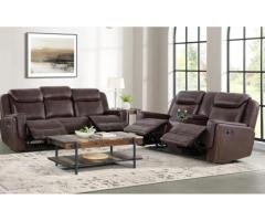BISTRA Reclining Sofa & Loveseat with Console