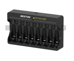 BESTON high quality 8 slot 1.5 LI-ion lithium battery smart charger fast charger