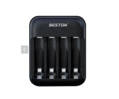 Beston high quality 4 slot 1.5V AA/AAA Rechargeable Lithium Battery Charger