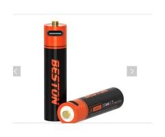 Beston USB 1.5V AAA Rechargeable Lithium Battery 1000mWh With Micro USB port