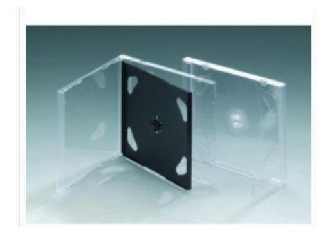 10.4mm dual-disc black mid-plate CD case